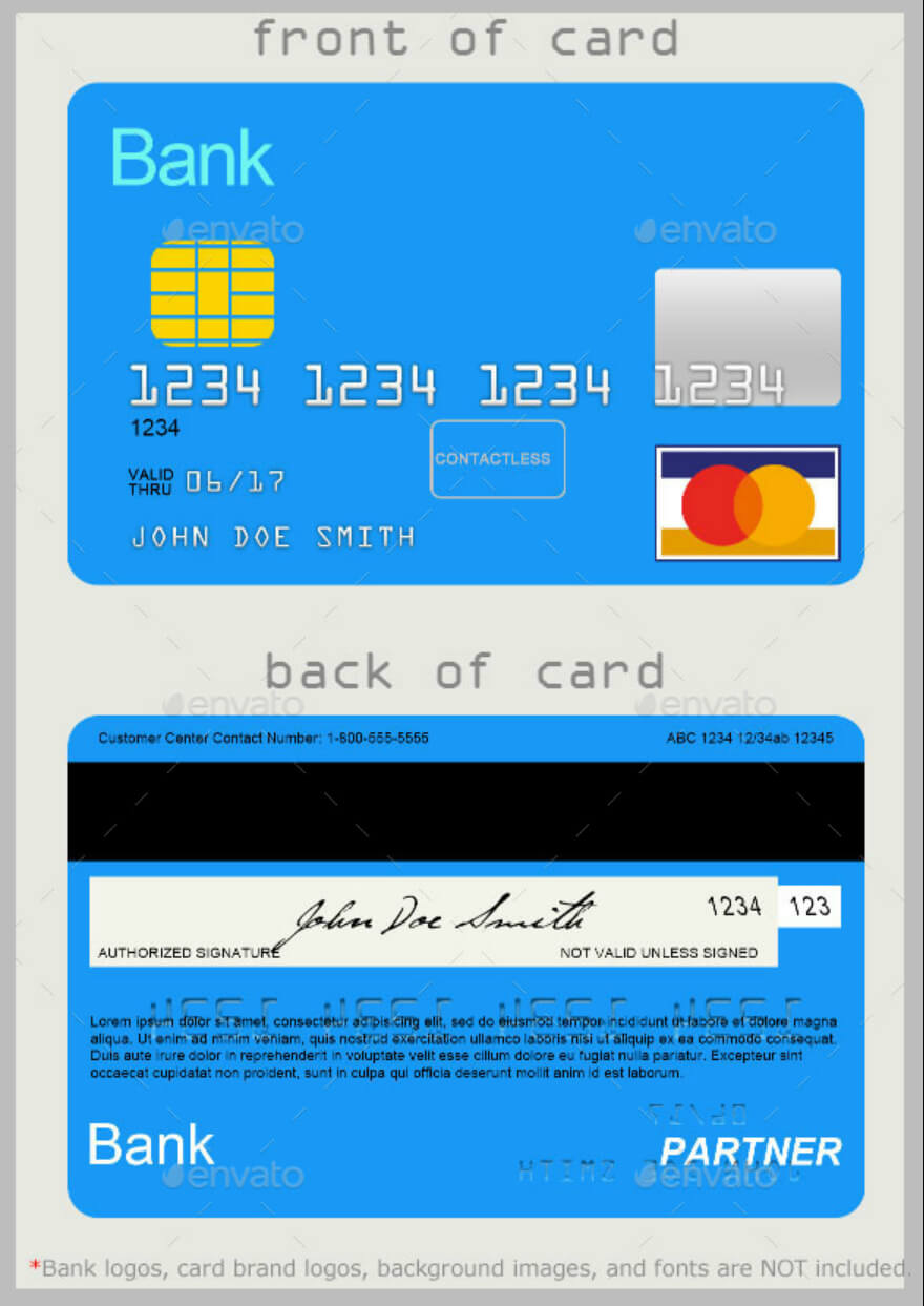 10 Credit Card Designs | Free & Premium Templates Pertaining To Credit Card Templates For Sale