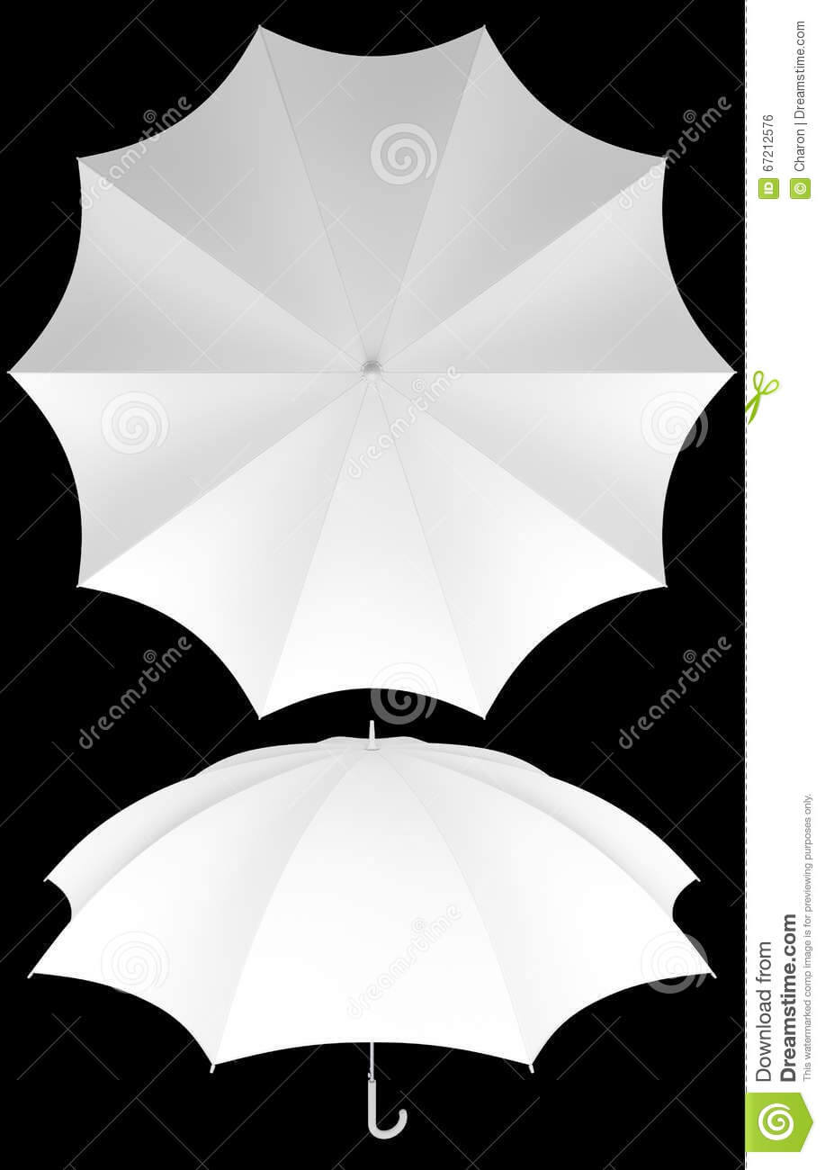 10 Rib Blank Umbrella Template Isolated Stock Photo In Blank Umbrella Template
