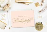 10 Will You Be My Bridesmaid? Cards (Free &amp; Printable) for Will You Be My Bridesmaid Card Template