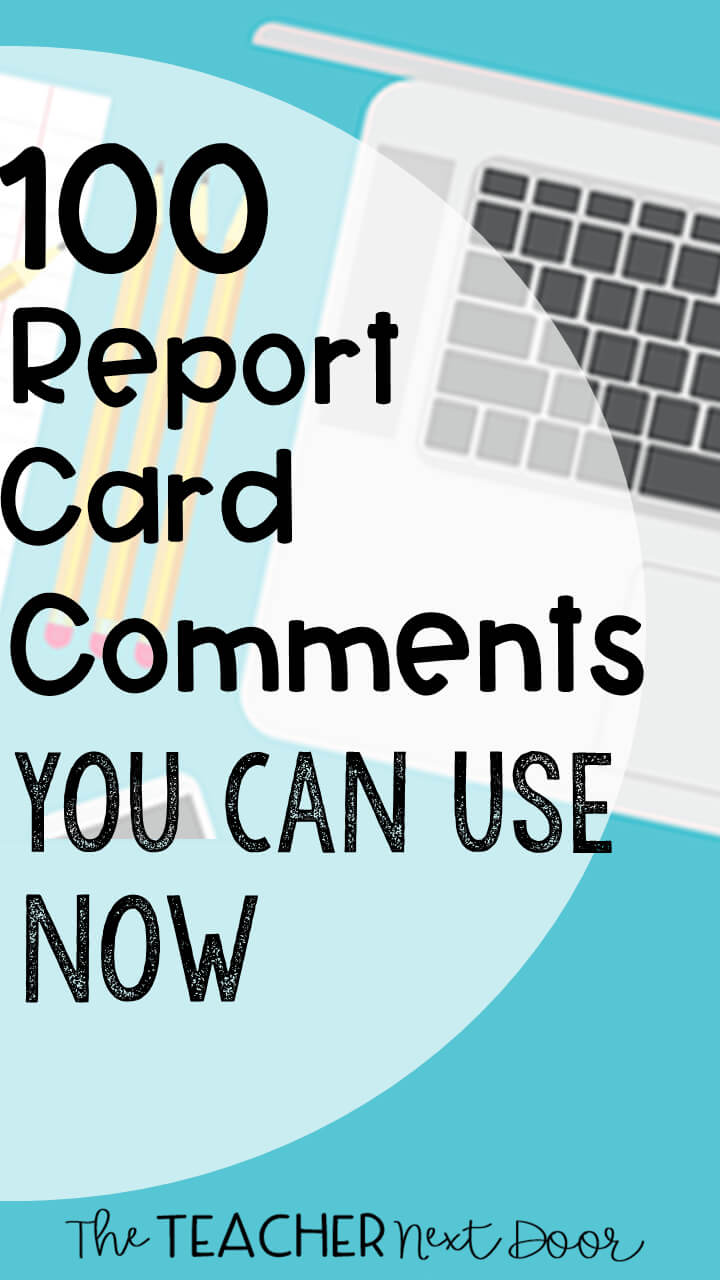 100 Report Card Comments You Can Use Now For Summer School Progress Report Template