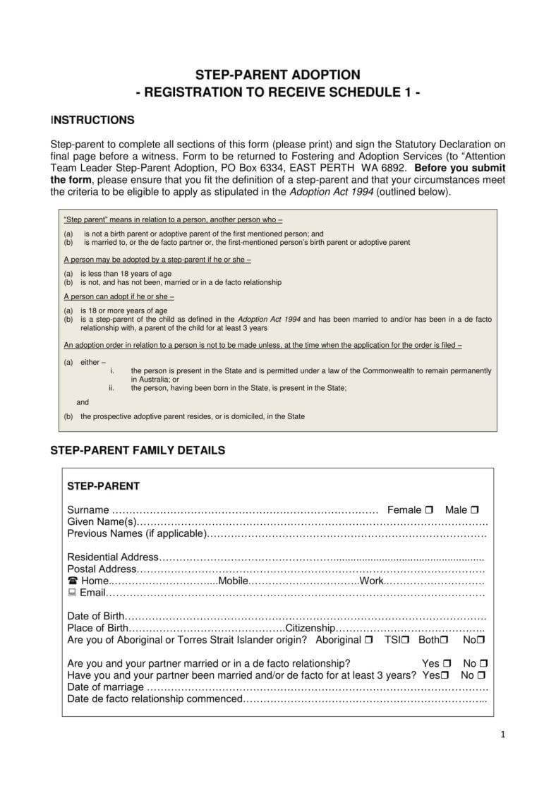 12+ Adoption Paper Templates – Pdf | Free & Premium Templates For Child Adoption Certificate Template
