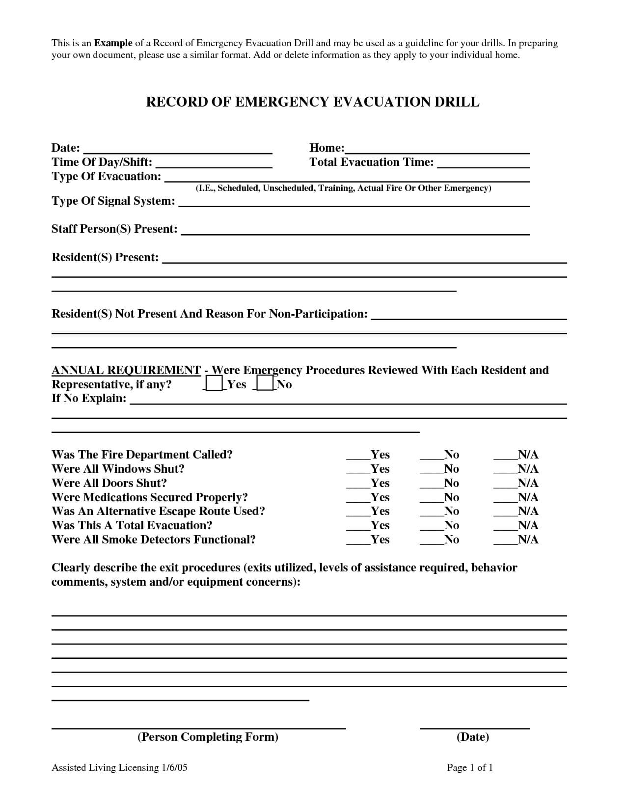 12 Best Photos Of Evacuation Drill Evaluation Form Within Fire Evacuation Drill Report Template