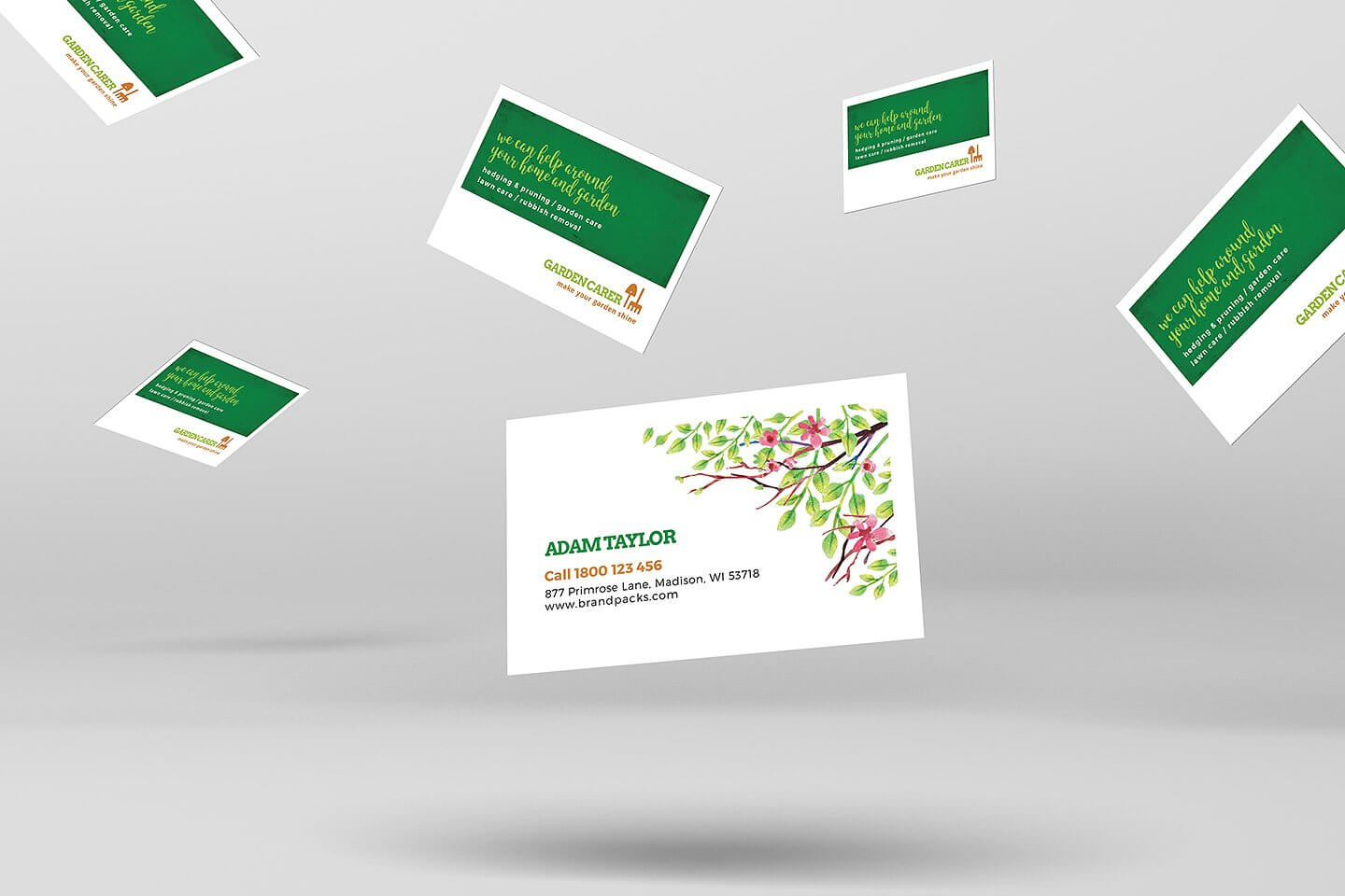 12+ Business Card Designs For Landscapers | Design Trends Regarding Gardening Business Cards Templates