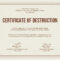 12 Certificate Of Destruction Template | Resume Letter In Destruction Certificate Template