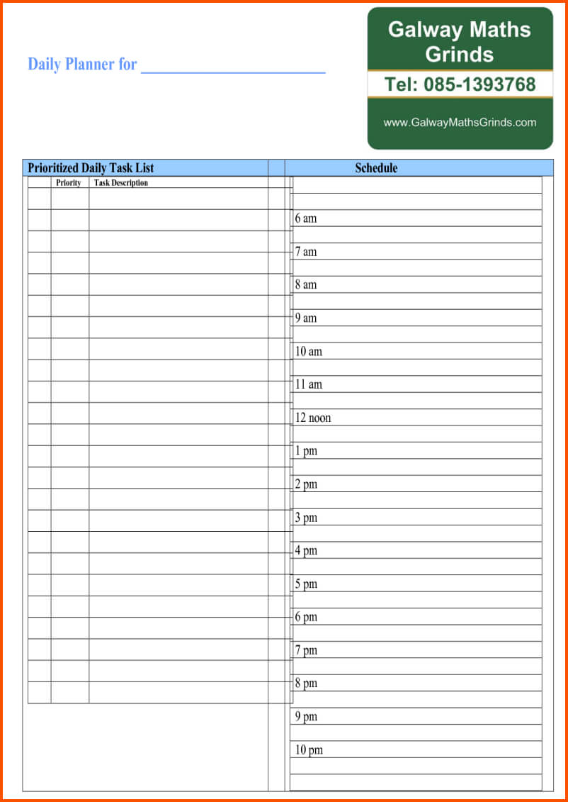 12+ Daily Planner Template Word | Survey Template Words Regarding Blank Table Of Contents Template Pdf