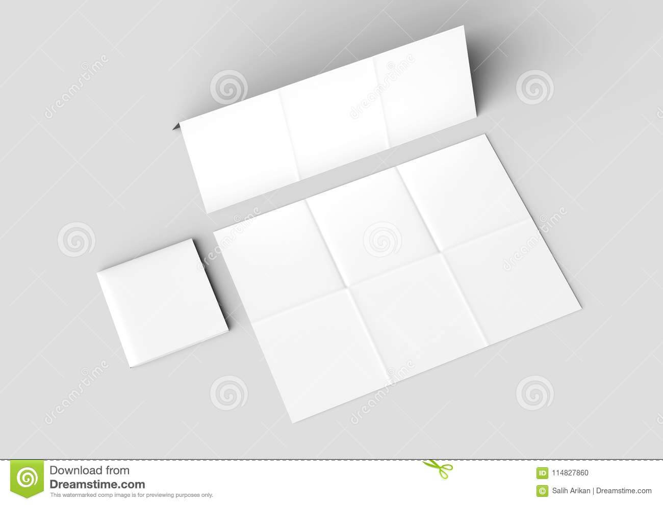 12 Page Leaflet – French Fold Square Brochure Mock Up Intended For 12 Page Brochure Template