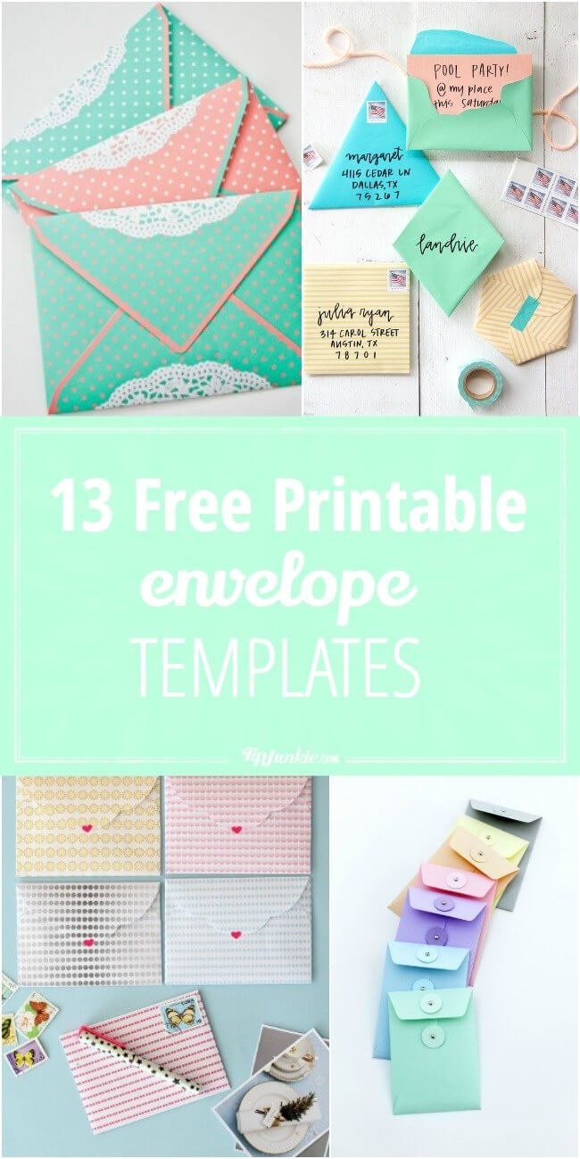13 Free Printable Envelope Templates – Tip Junkie With Regard To Envelope Templates For Card Making