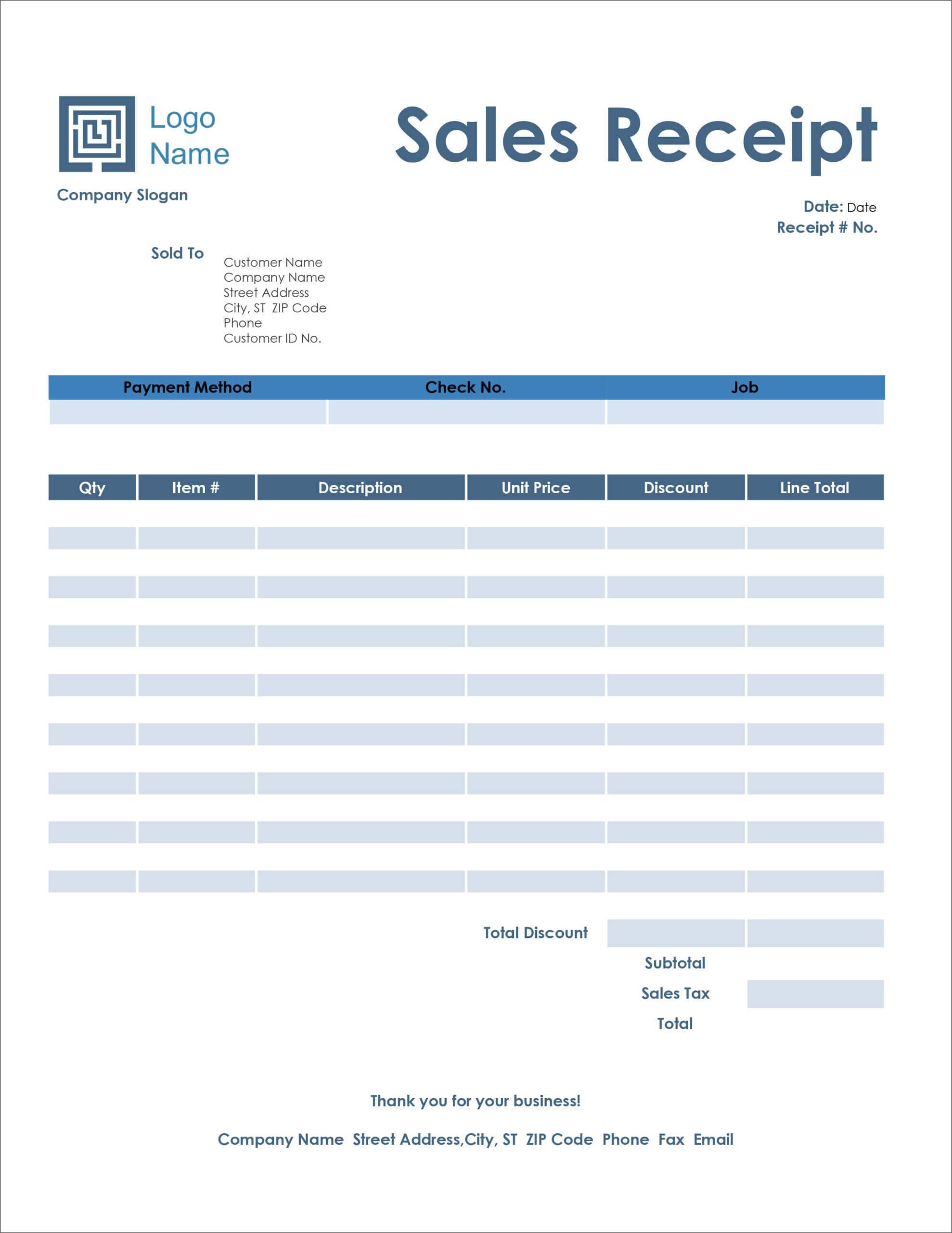 16 Free Receipt Templates – Download For Microsoft Word With Regard To Microsoft Office Word Invoice Template