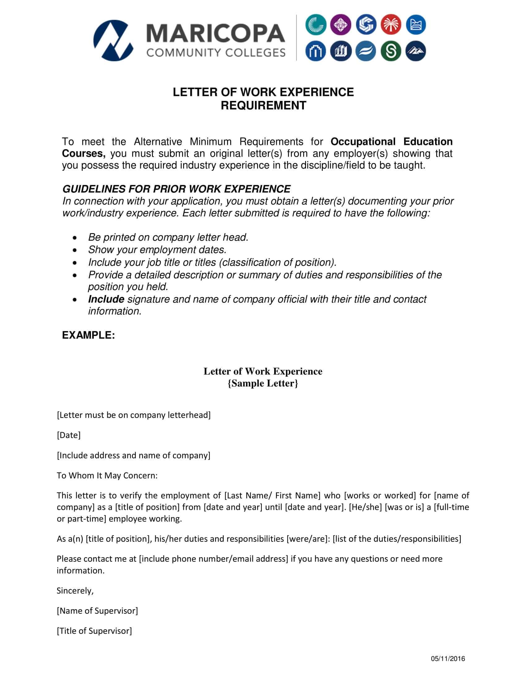 18+ Experience Letter Templates In Pdf | Free & Premium For Certificate Of Experience Template