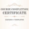 19+ Course Completion Certificate Designs & Templates – Psd For Free Completion Certificate Templates For Word