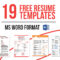 19 Free Resume Templates Download Now In Ms Word On Behance Regarding Free Downloadable Resume Templates For Word