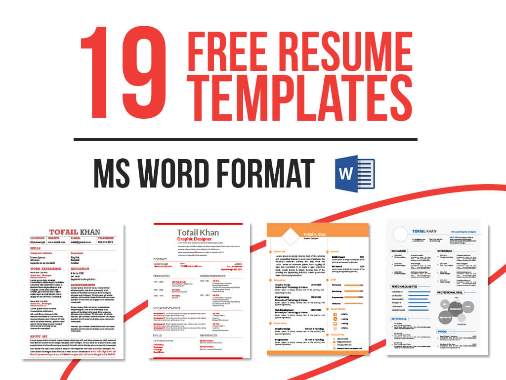 19 Free Resume Templates Download Now In Ms Word On Behance Regarding Free Downloadable Resume Templates For Word