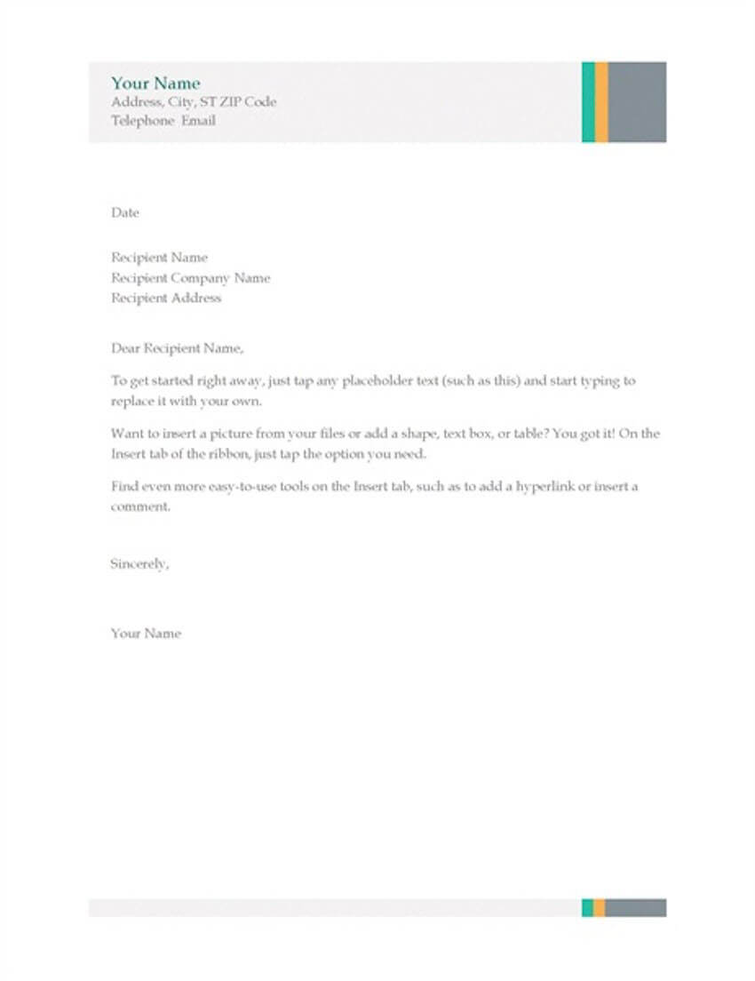 20 Best Free Microsoft Word Corporate Letterhead Templates With Regard To Headed Letter Template Word