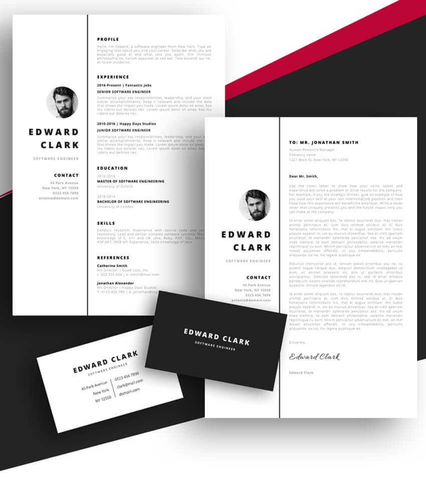 20 Best Free Pages & Ms Word Resume Templates For Mac (2019) With Regard To Business Card Template Pages Mac