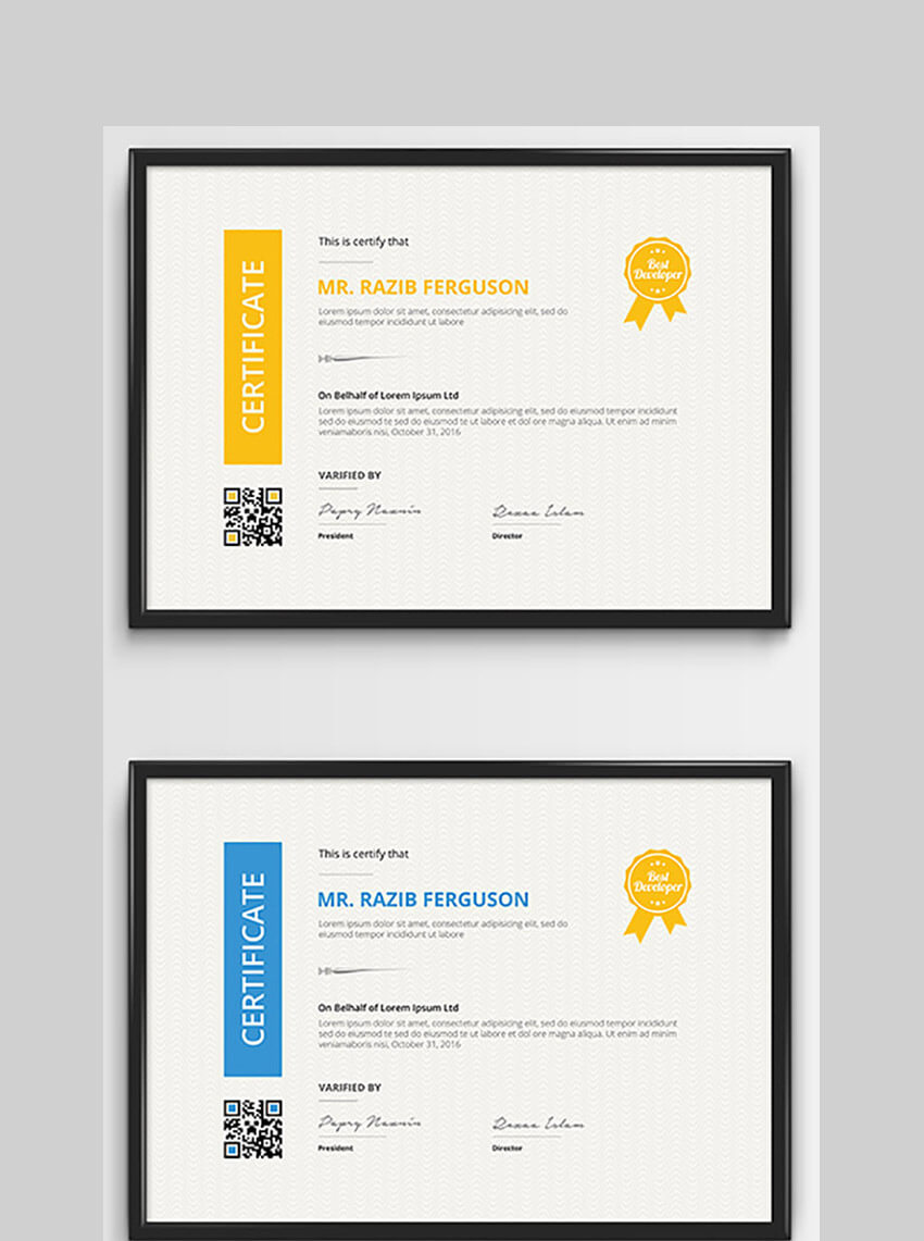 20 Best Word Certificate Template Designs To Award Inside Certificate Of Participation Template Doc