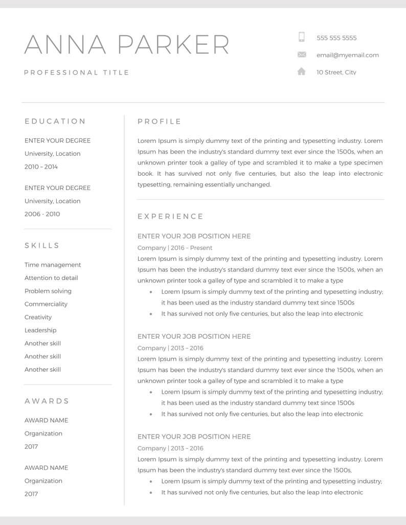 20+ Free And Premium Word Resume Templates [Download] Regarding Microsoft Word Resumes Templates