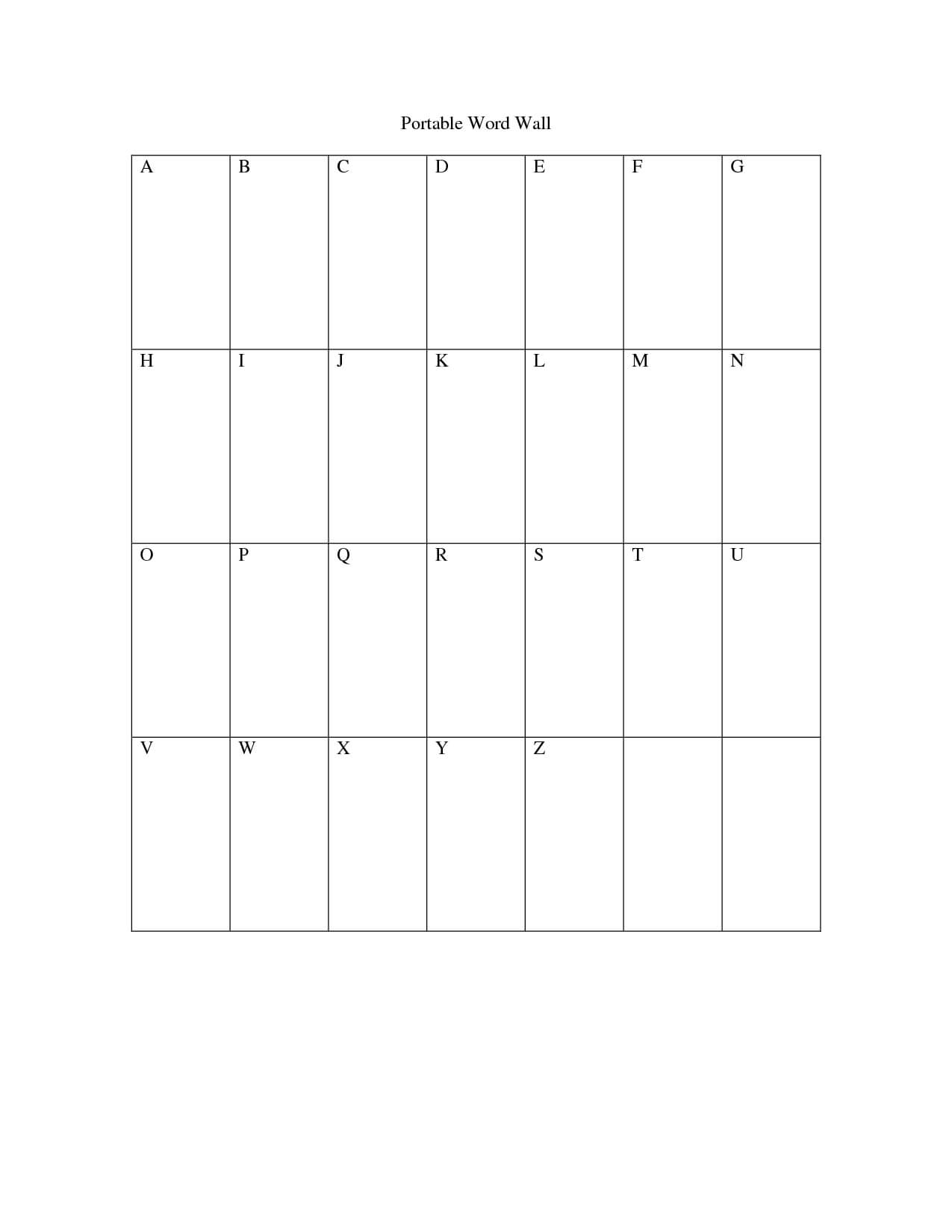 20 Images Of Printable Blank Word Wall Template Regarding Blank Word Wall Template Free