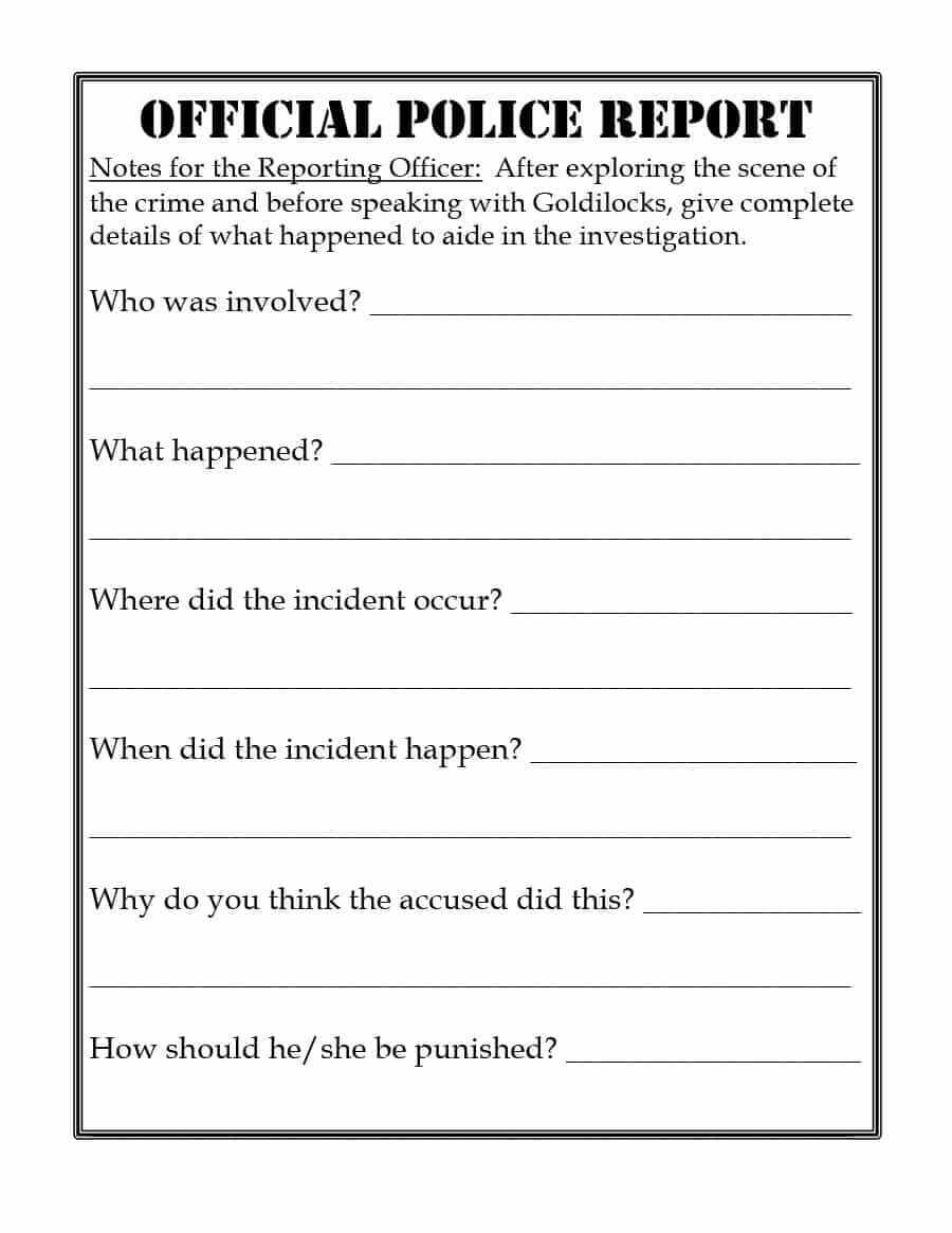 20+ Police Report Template & Examples [Fake / Real] ᐅ Throughout Police Report Template Pdf