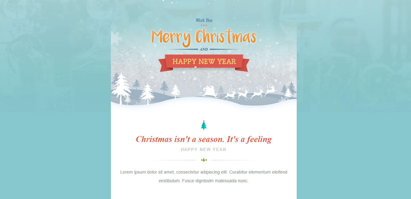 20 Wonderful Christmas & New Year Email Templates – Bashooka Pertaining To Holiday Card Email Template