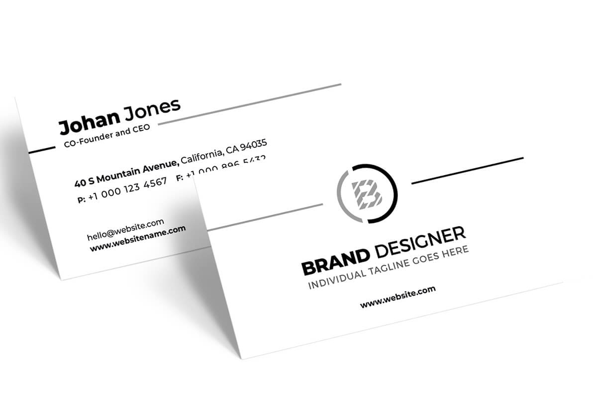 200 Free Business Cards Psd Templates – Creativetacos Inside Blank Business Card Template Psd