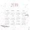 2019 Calendar In Month At A Glance Blank Calendar Template