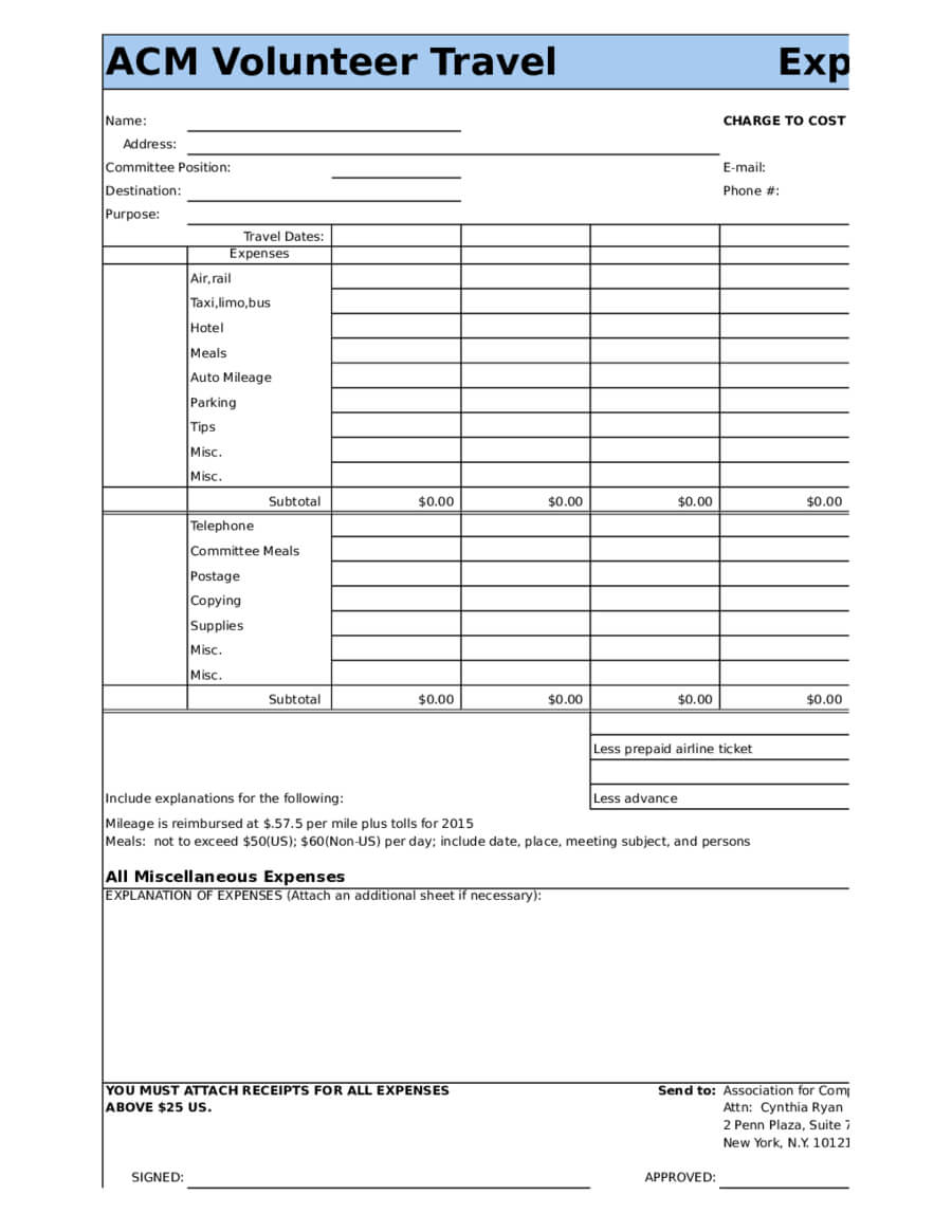 2020 Expense Report Form – Fillable, Printable Pdf & Forms Pertaining To Air Balance Report Template