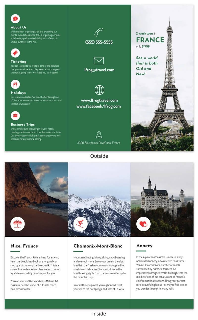 21 Brochure Templates And Design Tips To Promote Your Within Word Travel Brochure Template