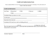 21+ Credit Card Authorization Form Template Pdf Fillable 2019!! inside Authorization To Charge Credit Card Template