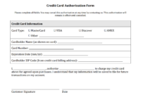 21+ Credit Card Authorization Form Template Pdf Fillable 2019!! throughout Credit Card On File Form Templates