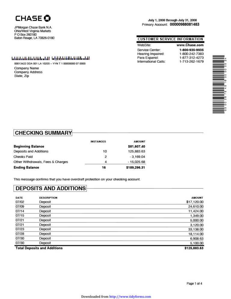 Blank Bank Statement Template Download – Professional Template