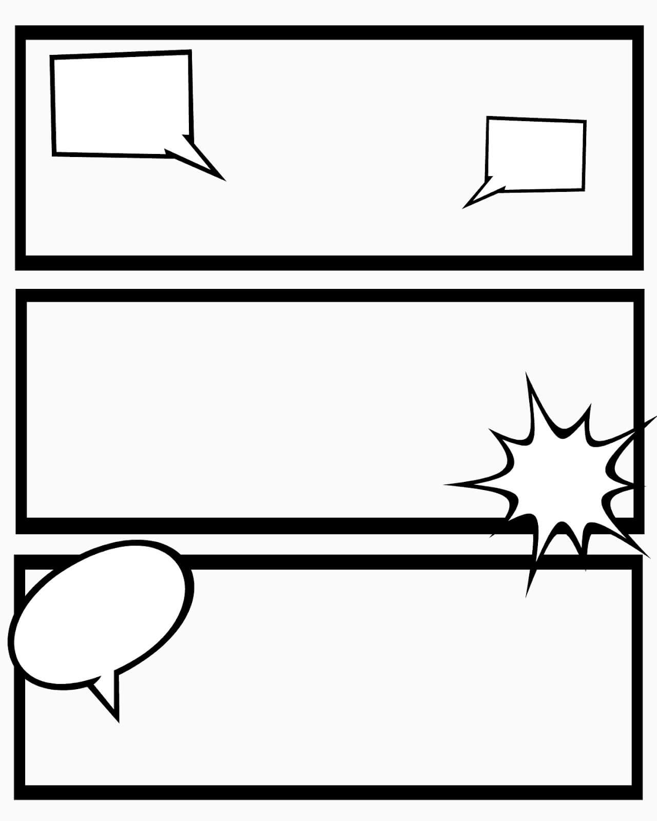 24 Images Of 8 Box Comic Strip Template With Blank Captions For Printable Blank Comic Strip Template For Kids