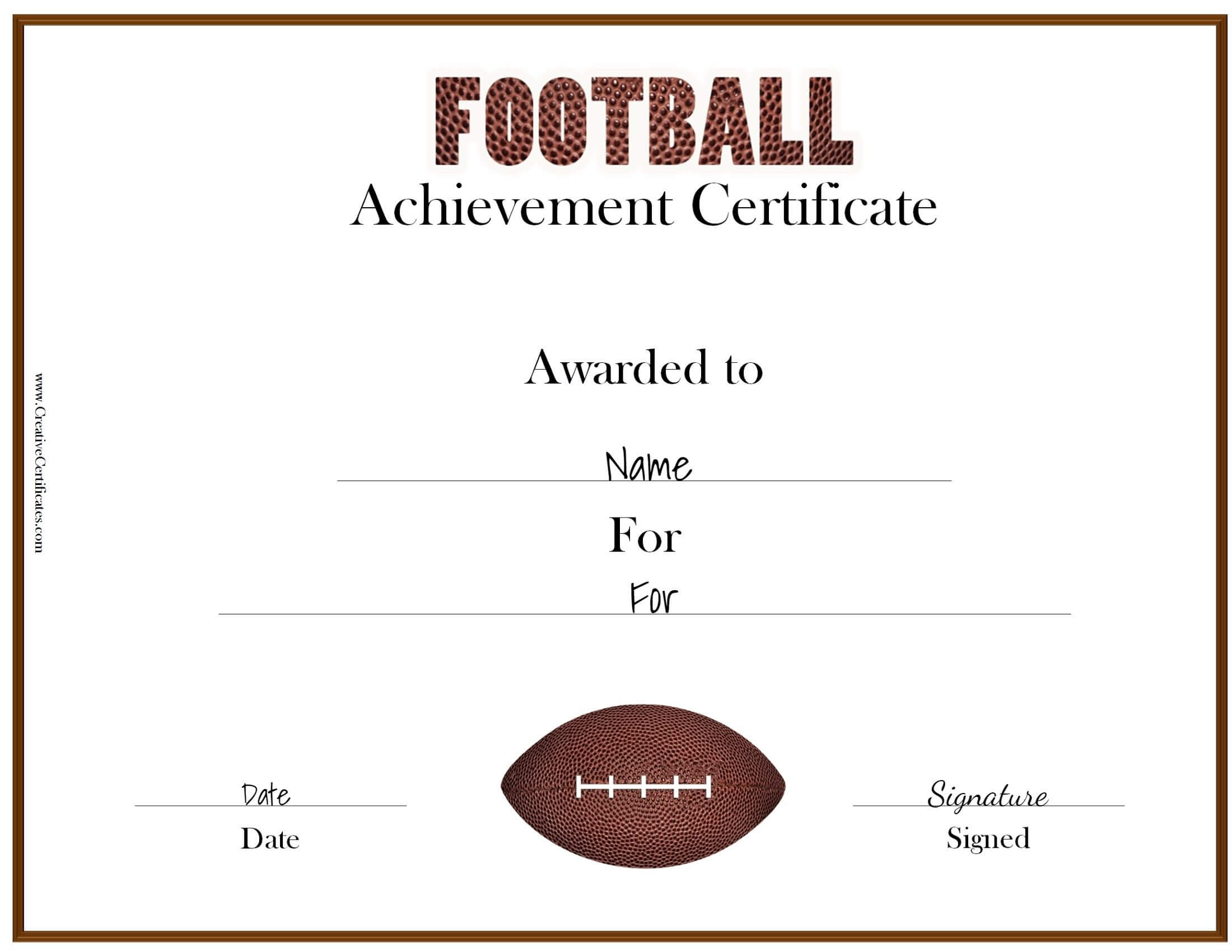 24 Images Of Football Award Template Free | Jackmonster Throughout Football Certificate Template