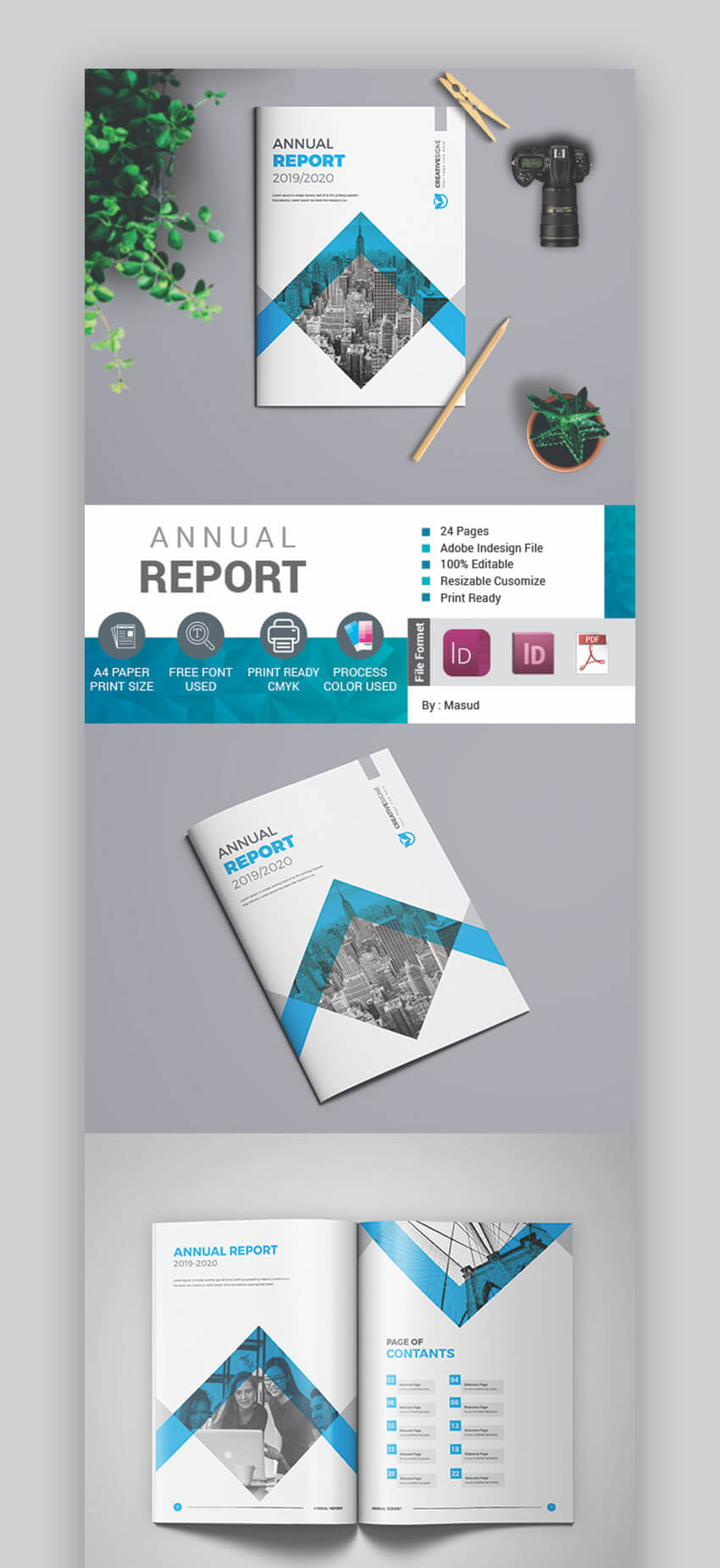 25+ Best Annual Report Templates – With Creative Indesign Intended For Ind Annual Report Template