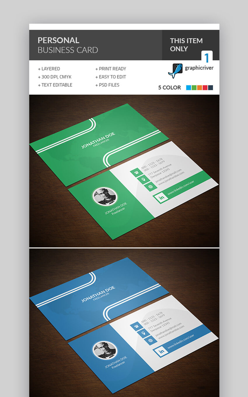 25 Best Personal Business Cards Designed For Better Intended For Networking Card Template