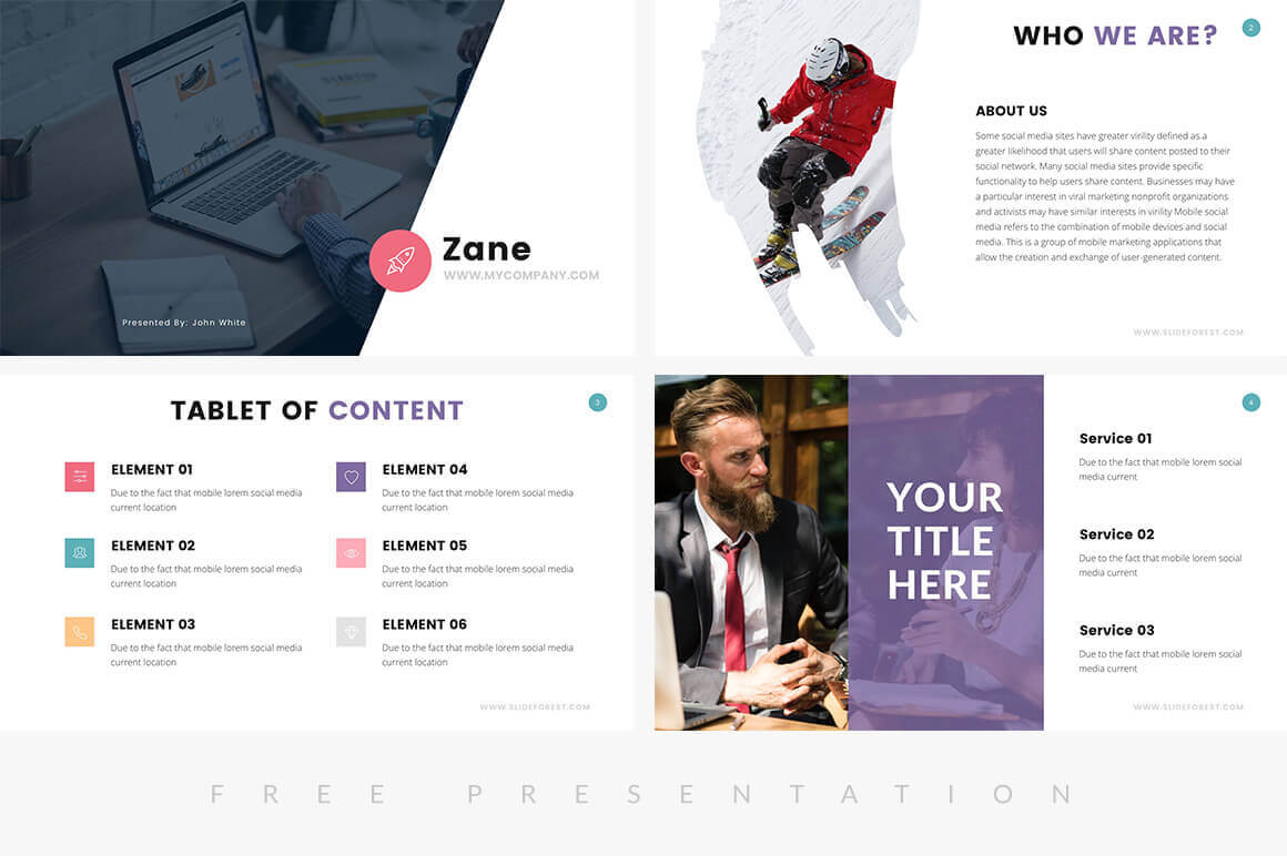 25+ Free Company Profile Powerpoint Templates For Presentations Inside Biography Powerpoint Template