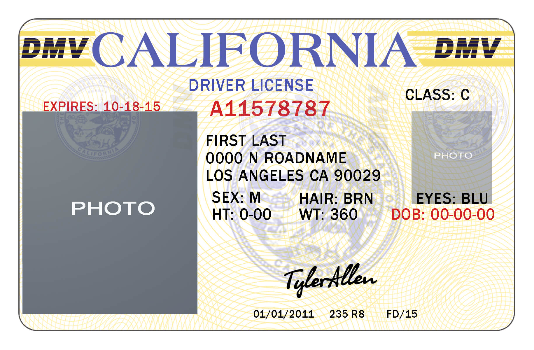 25 Images Of California Id Card Template Photoshop Within Florida Id Card Template