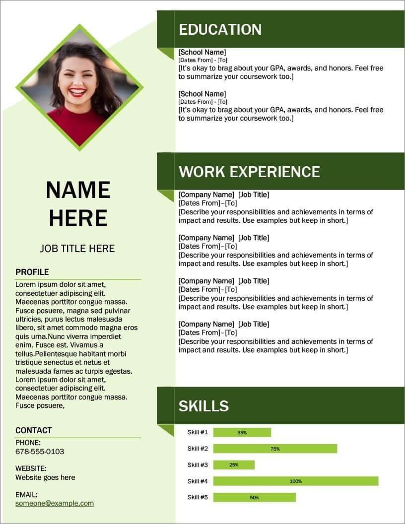 25 Resume Templates For Microsoft Word [Free Download] With Free Downloadable Resume Templates For Word