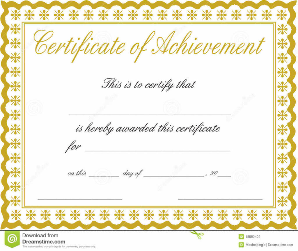26 Achievement Certificates For 2018 | Certificate Templates With Certificate Of Completion Template Free Printable