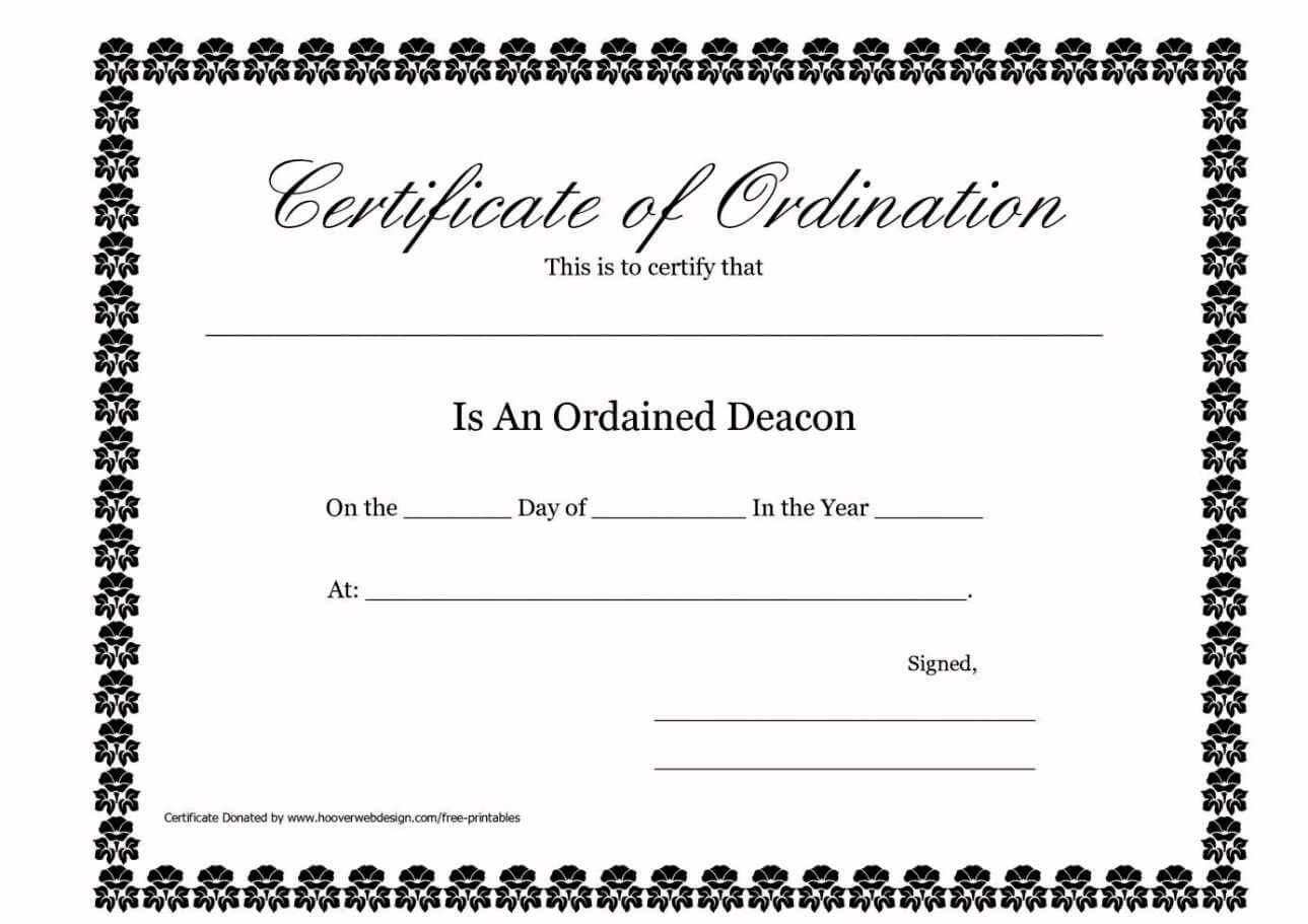 27 Images Of Free Printable Ordination Certificate Template In Ordination Certificate Template