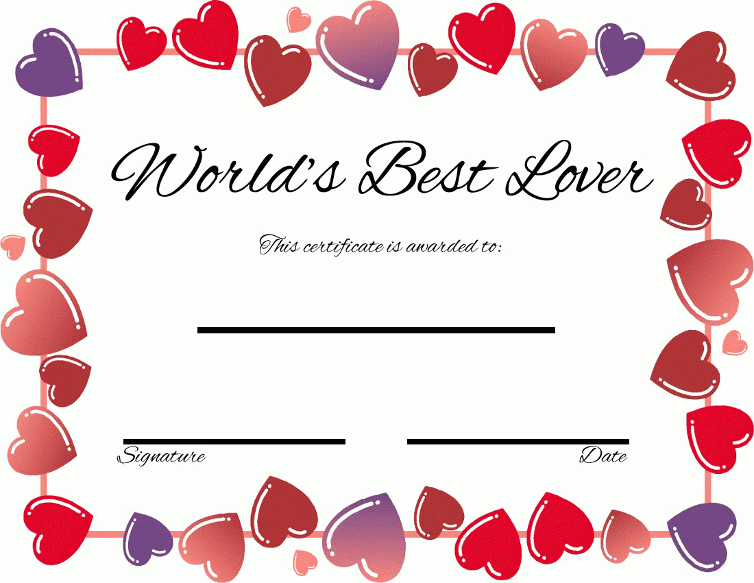 28 Cool Printable Gift Certificates | Kittybabylove Inside Love Certificate Templates