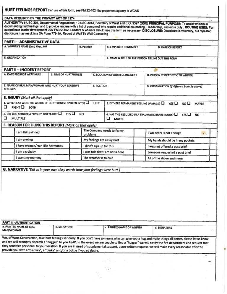 hurt-feelings-report-template-professional-template