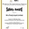 28 Images Of Shrink And Safety Award Template Free | Migapps Pertaining To Safety Recognition Certificate Template