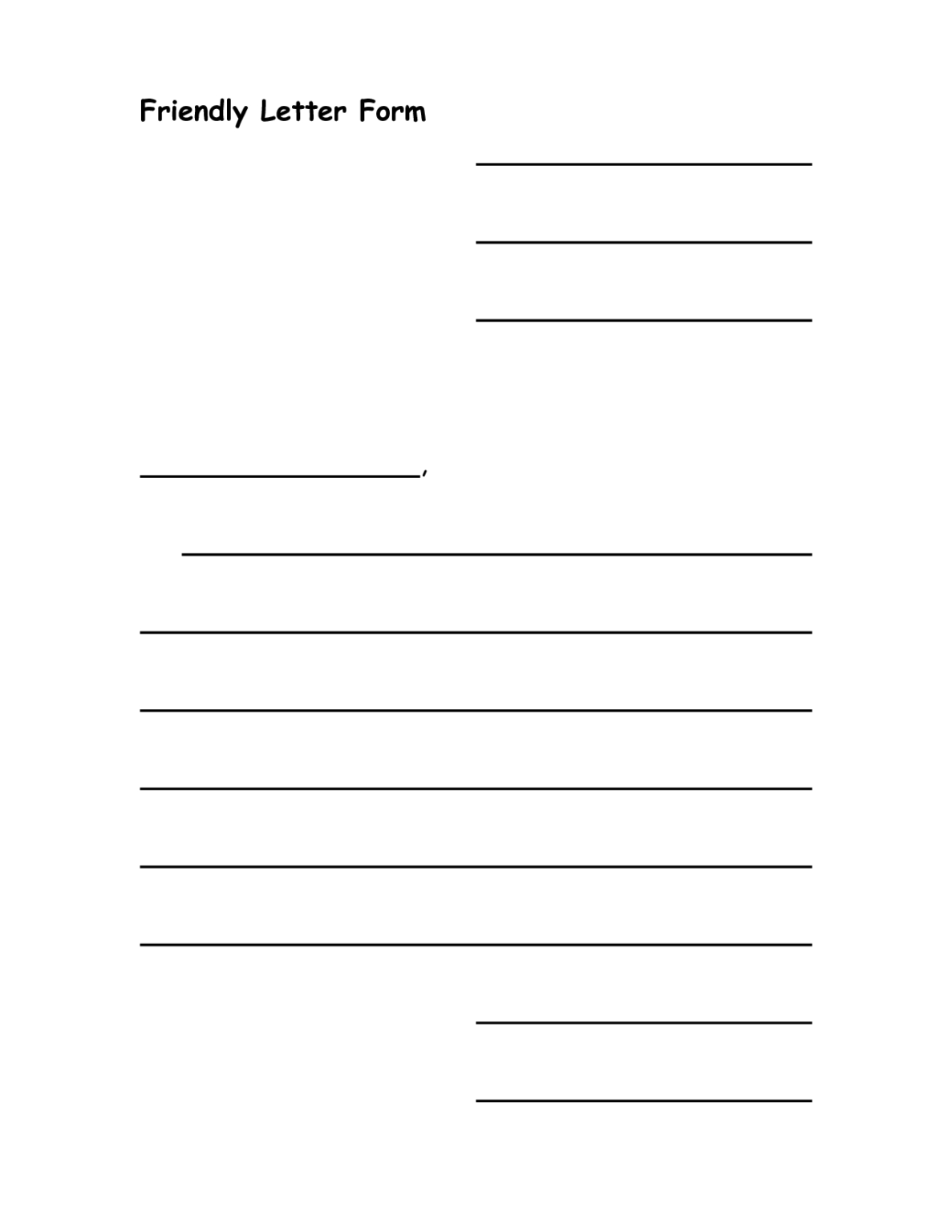 Blank Letter Writing Template For Kids - Professional Template