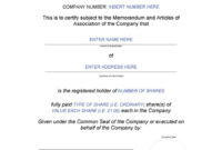 28+ [ Share Certificate Template Companies House ] | 40 Free throughout Share Certificate Template Companies House