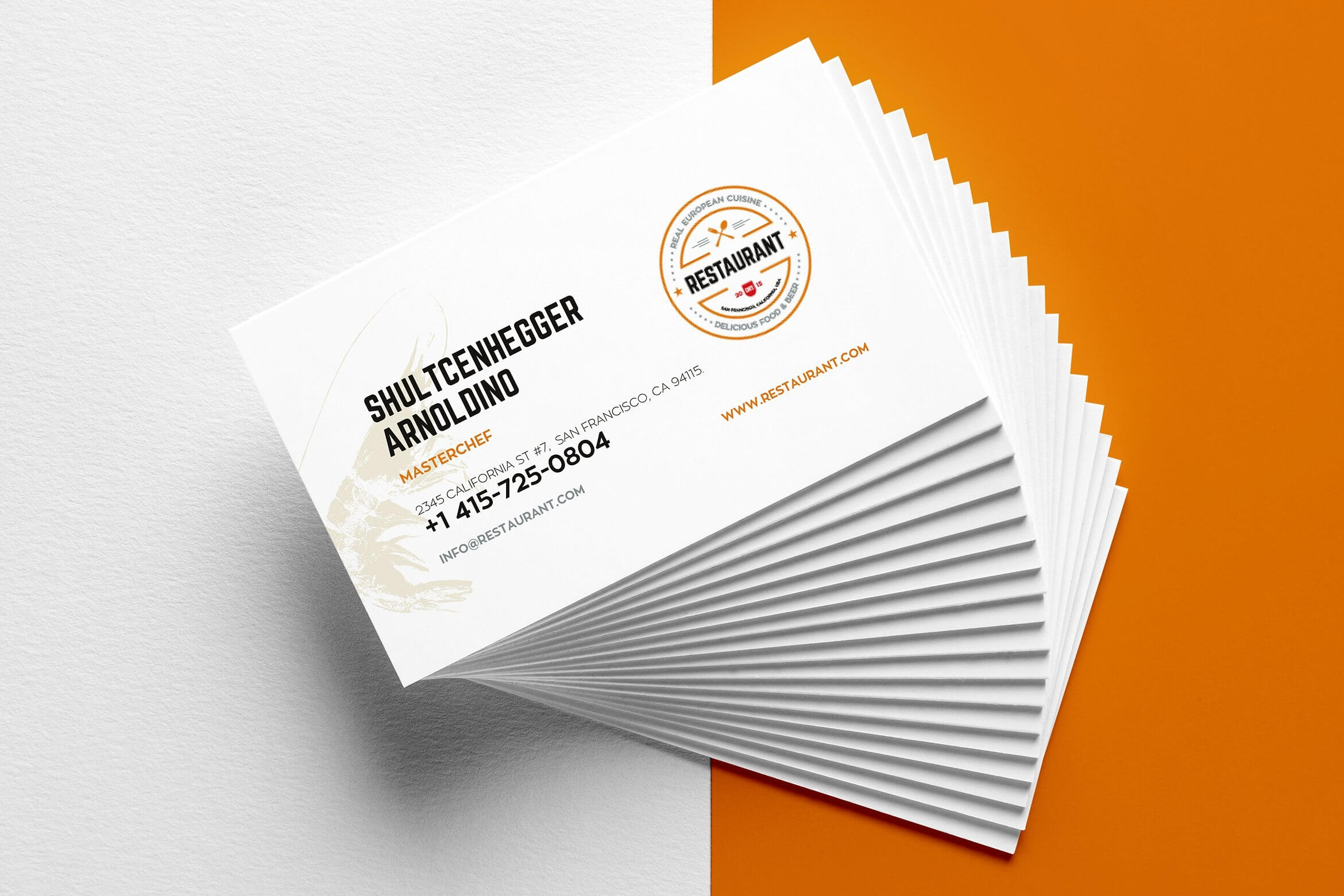 29+ Creative Restaurant Business Card Templates – Ai, Apple Pertaining To Photoshop Name Card Template