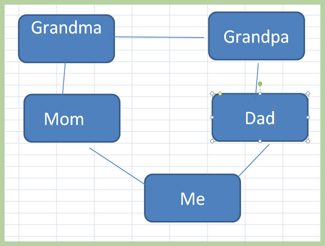 3 Ways To Make A Family Tree On Excel – Wikihow With Regard To 3 Generation Family Tree Template Word