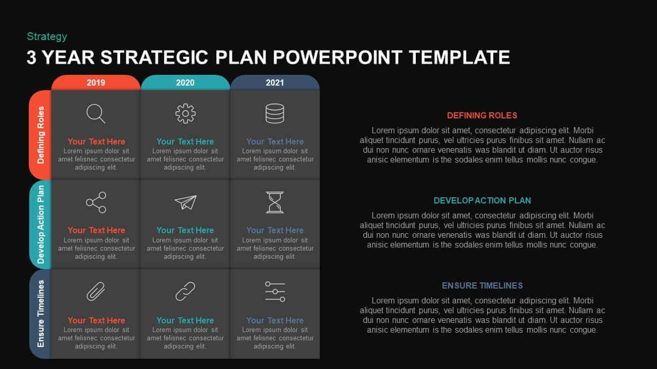 3 Year Strategic Plan Powerpoint Template & Kaynote Intended For Strategy Document Template Powerpoint