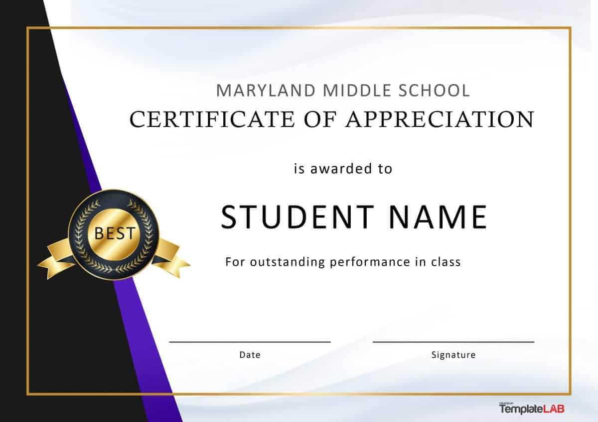 30 Free Certificate Of Appreciation Templates And Letters For Certificates Of Appreciation Template