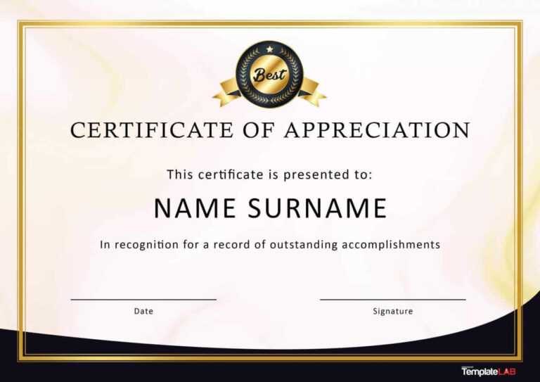 Gratitude Certificate Template - Professional Template