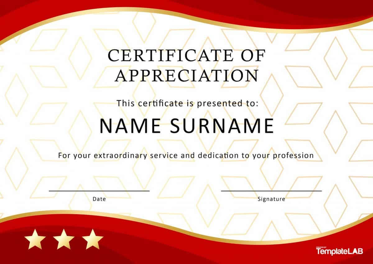 30 Free Certificate Of Appreciation Templates And Letters Inside Certificate Of Excellence Template Word